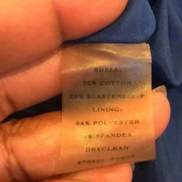 Ann Taylor  Cobalt Blue Crew Neck Sleeveless Shift Dress w/zipper accents-4P - Picture 9 of 9